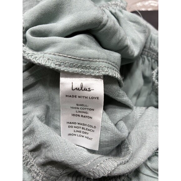 Lulus Breezy Sophistication Sage Green Textured Wide  Leg Jumpsuit NWT Size S - Picture 9 of 10